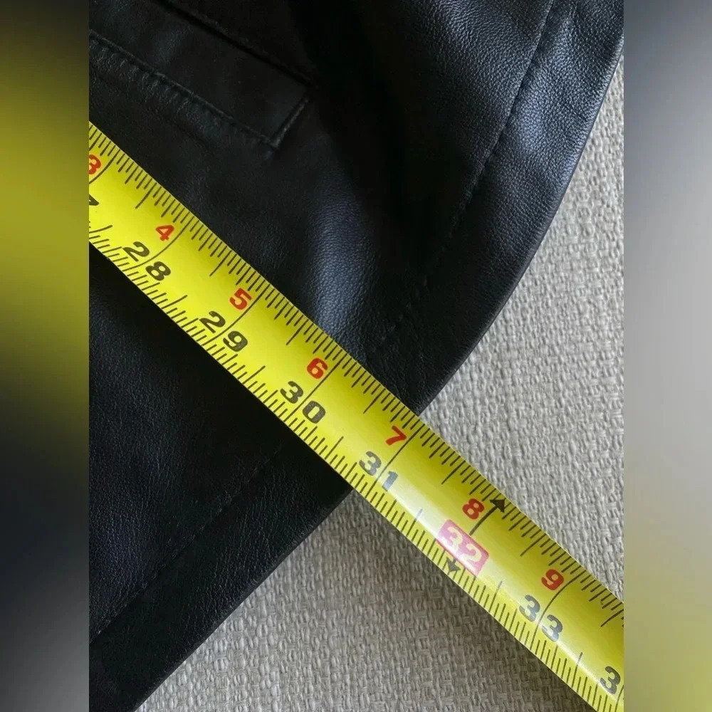 Vintage Leather Jacket Men’s XL R&R Casuals 100% Leather Black Zip - Picture 6 of 7